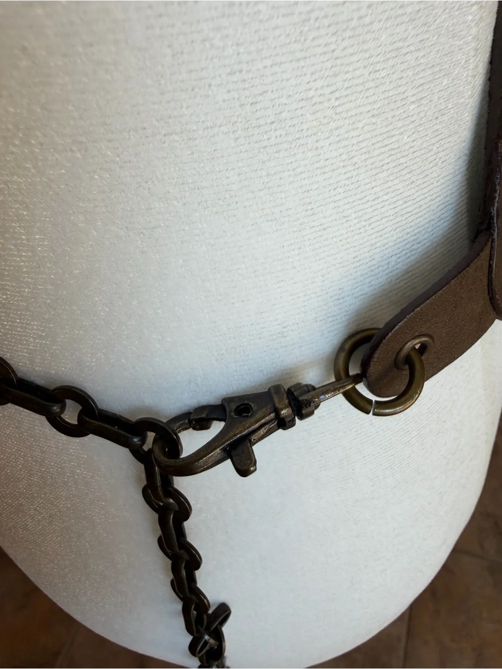 Chicos Genuine Leather Concho Belt  Turquoise Blue and Rust Medallions Sz M/L